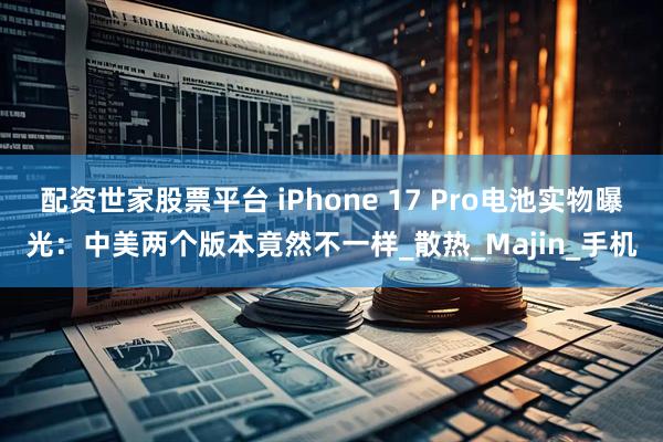 配资世家股票平台 iPhone 17 Pro电池实物曝光：中美两个版本竟然不一样_散热_Majin_手机